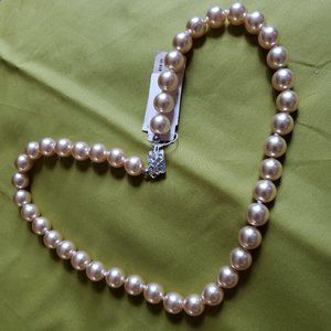 Elegant classy faux pearl princess necklace